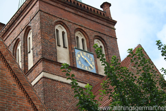 The Marienkirche Clockface with 61 minutes in Bergen auf Rügen