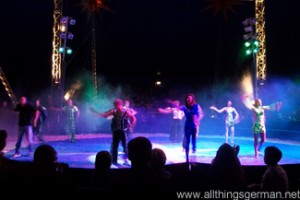 The Circus Renz Manege artists during the finale