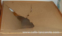 Broken piece of chipboard on Lanzarote