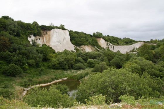 The chalk pit located behind the museum in Gummanz