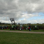 Classic tractors on show at the maize maze