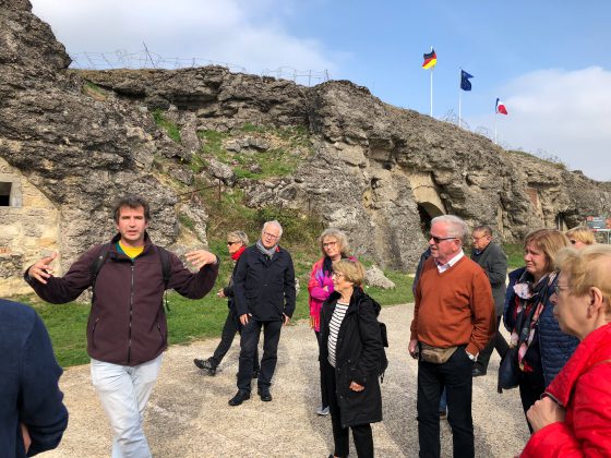 The group were given an insight into the horrors of the battle at the Douamont defences