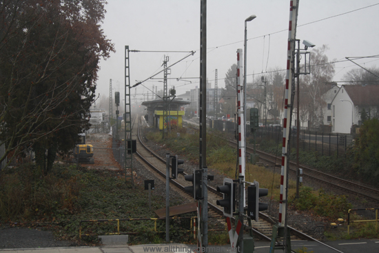 The view from the signal box window at Oberursel's station