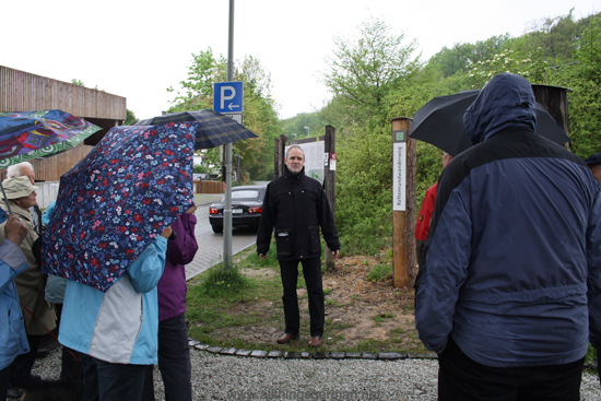 Local archeologist Christoph Schlott giving a tour of the Celtic Trail at the Hohemark in Oberursel